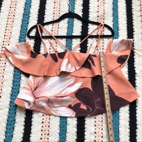 Keepsake Bitter Sweet Crop Top PEACH FLORAL - Picture 6 of 8